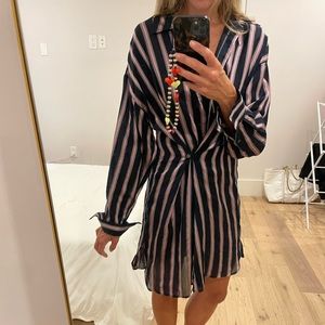 Isabel Marant Etoile Seen Striped Dress with Wrap Detail